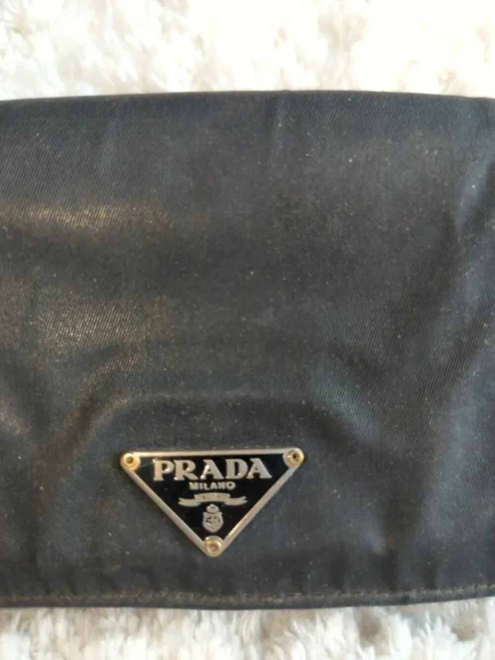 Prada authentic mens or womens nylon and leather wallet